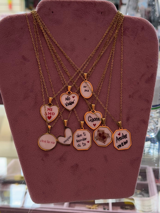 Collana Medaglie Scritta